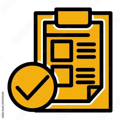 Guideline Framework Icon - Solid Color Lineal Style for Decision-Making Standards.