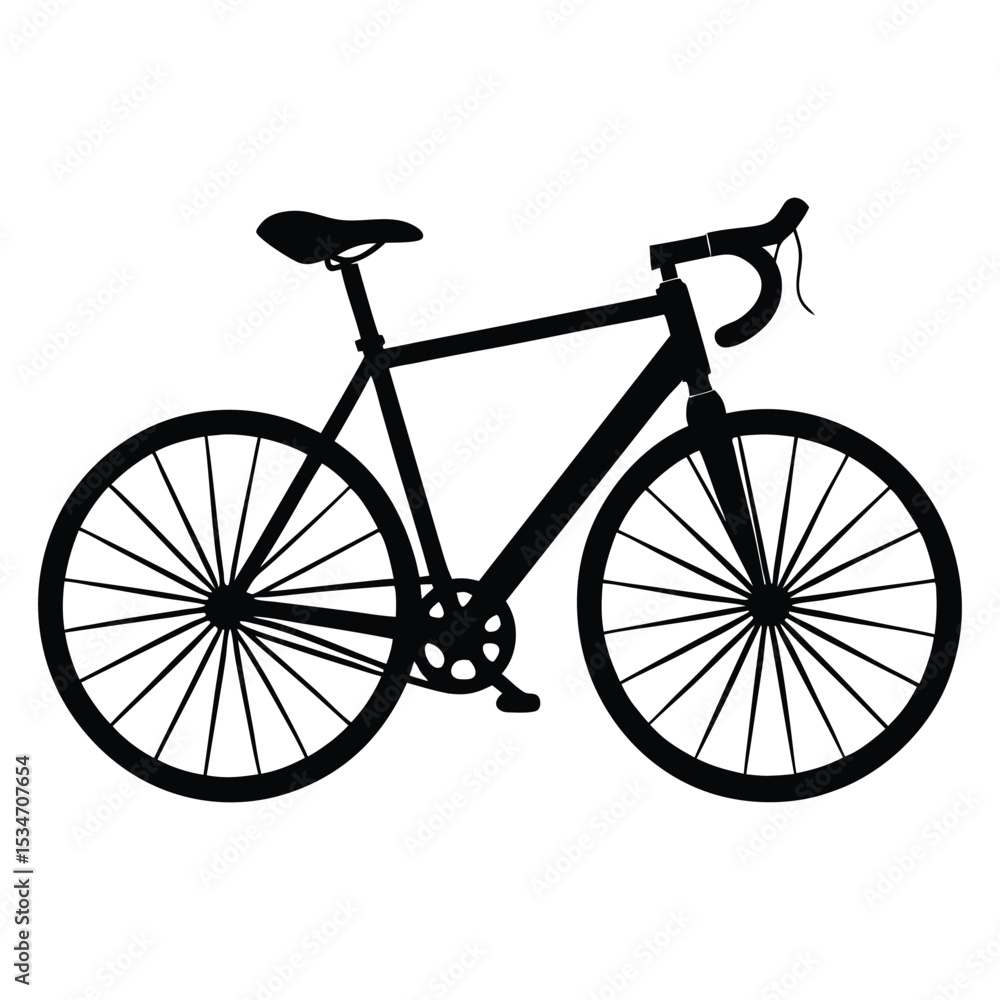 Obraz premium Simple and sleek, this blue bike icon silhouette captures the essence of cycling with clean lines and a modern touch—perfect for apps, signs, or sporty graphics. 