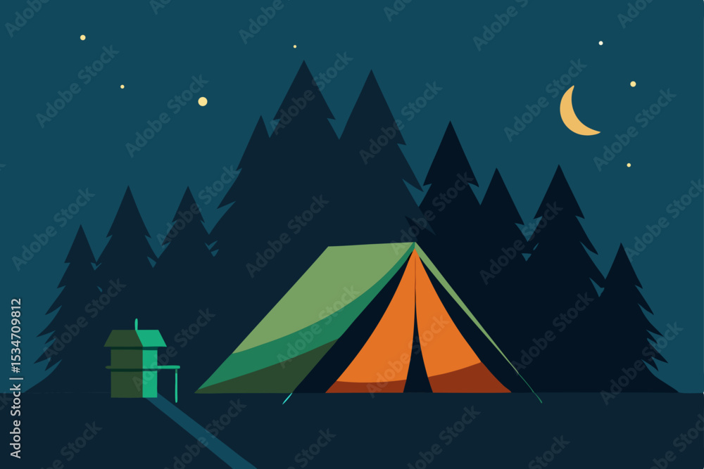 Fototapeta premium camping in the mountains