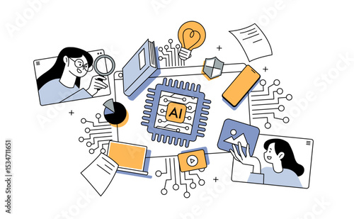 AIマーケティング イラスト