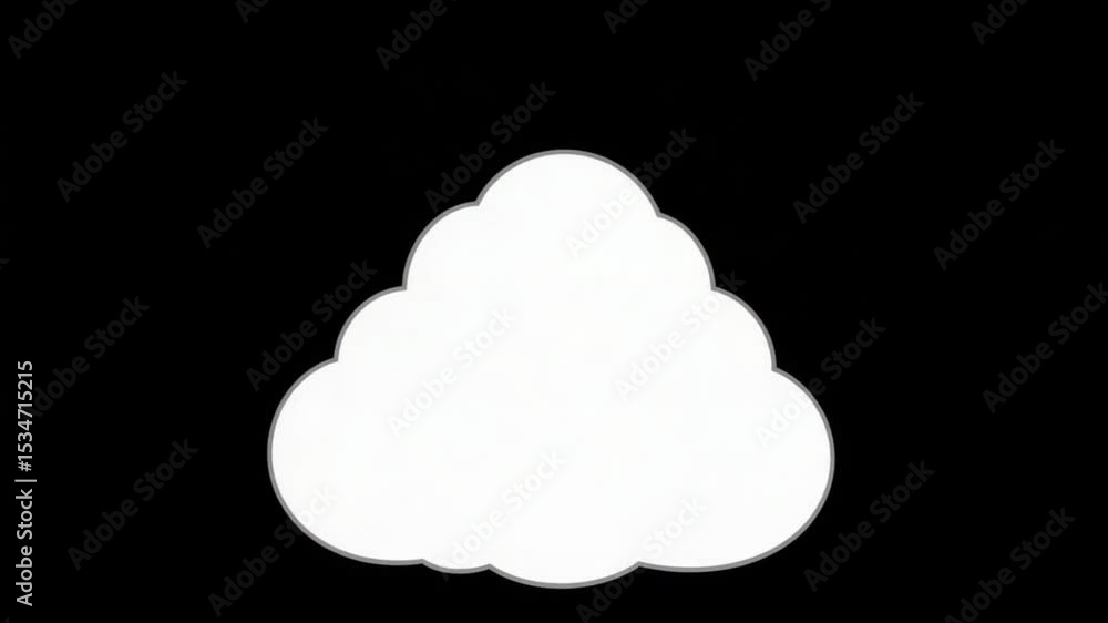 Animated Cloud Growing Sequence on Black Background, Time-lapse, Cloud Formation Animated Cloud Growing Sequence on Black Background, Time-lapse, Cloud Formation
