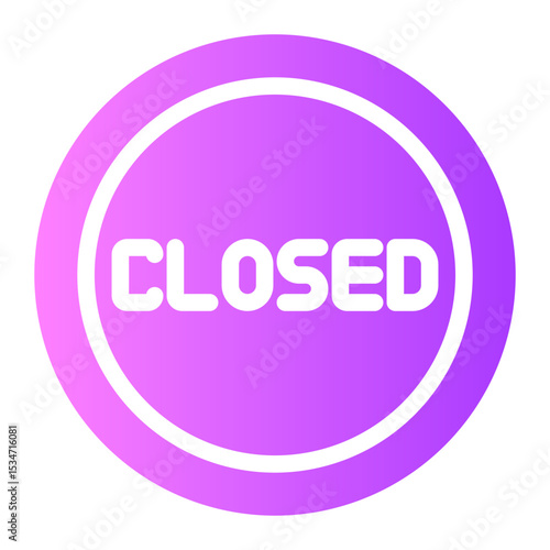 closed gradient icon