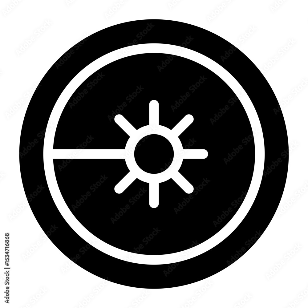 Obraz premium laser glyph icon