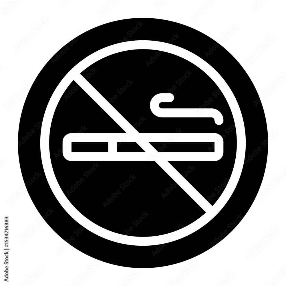 no smoking glyph icon no smoking glyph icon