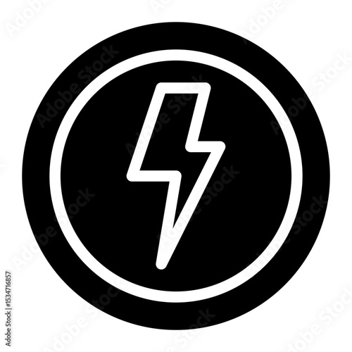 high voltage glyph icon