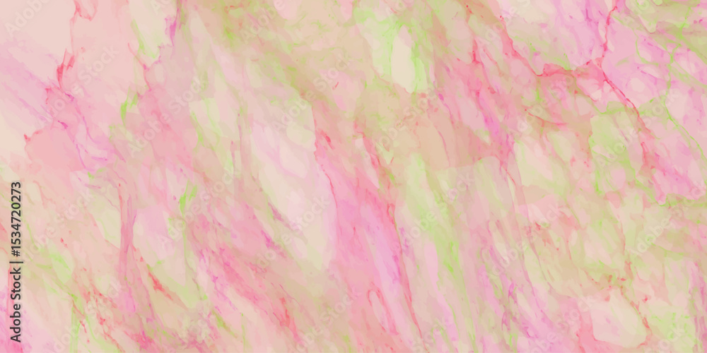 Fototapeta premium Delicate watercolor texture soft hues of pink and green forming elegant design elements for creative projects and decorative applications