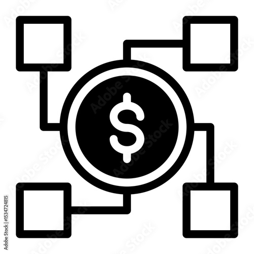 Capital Investment Boost Icon - Secure Business Growth (Mixed Style)