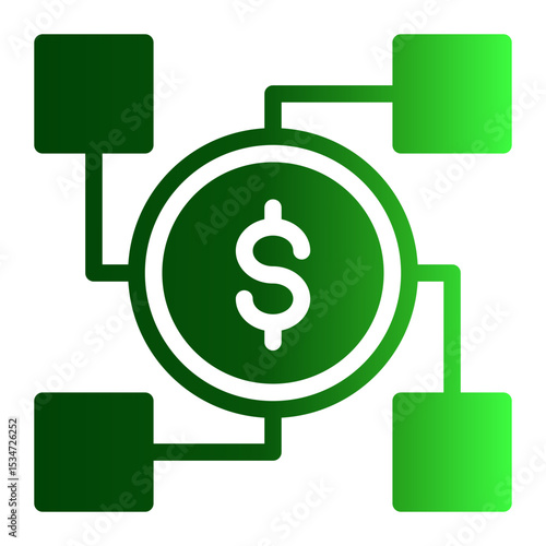 Capital Investment Boost Icon - Secure Business Growth (Solid Gradient Style)