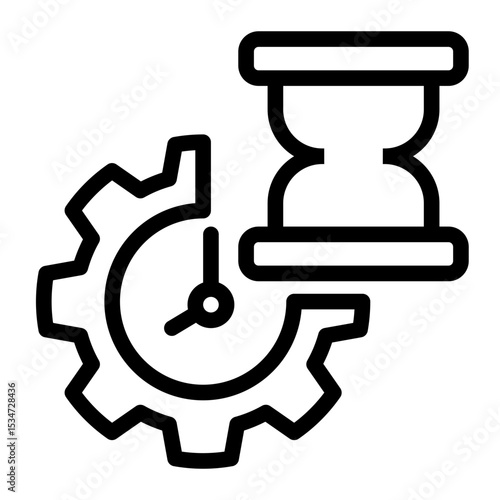 Time Extension Icon - Outline Style for Scheduling and Deadlines.