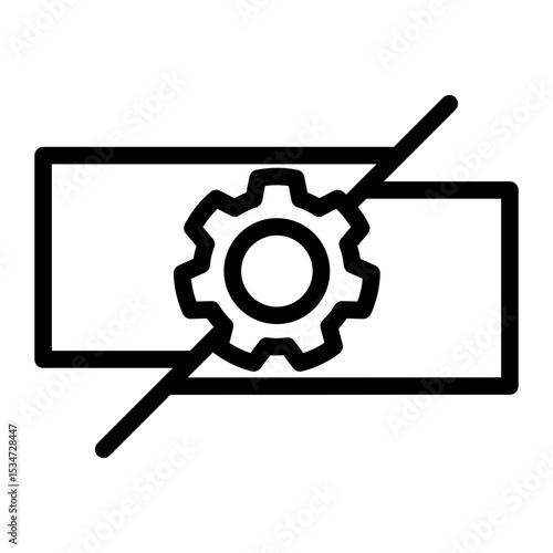 System Disruption Icon - Outline Style for Technical Issues.
