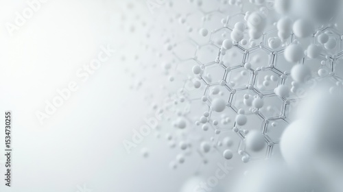 Abstract 3D molecular structure