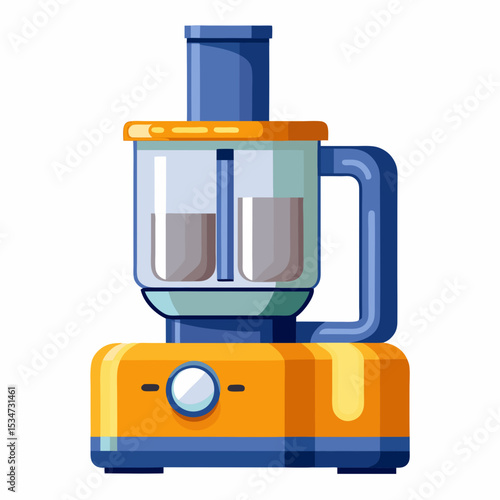 food processor colorful vector illustration