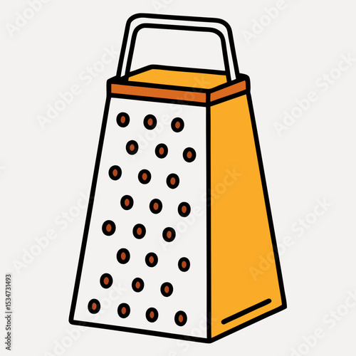 grater colorful vector illustration
