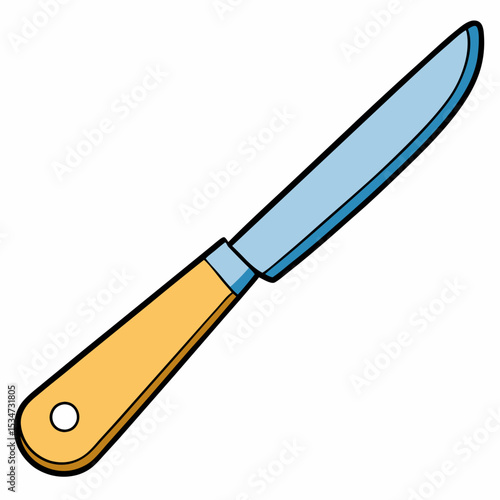 paring knife vector illustration isolated on white, kitchen utensil, suitable for icon, graphic element, and others