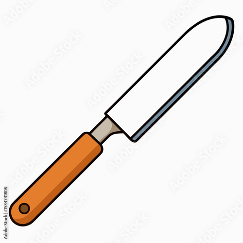 paring knife vector illustration isolated on white, kitchen utensil, suitable for icon, graphic element, and others