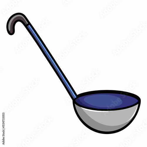 ladle colorful vector illustration, isolated on white background