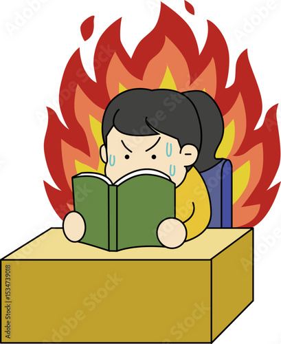an illustration of someone who studies
