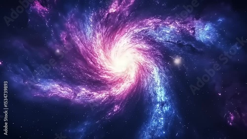 Cosmic Spiral Galaxy Nebula. (1)