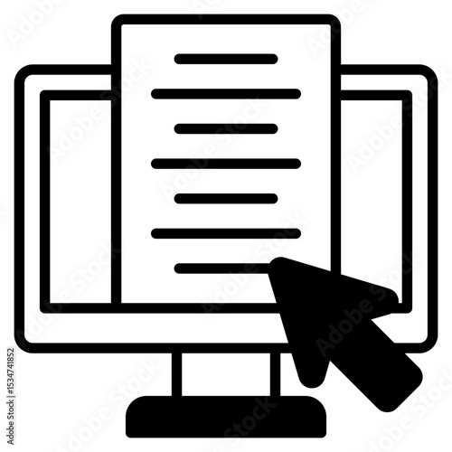 Digital outline mixed icon