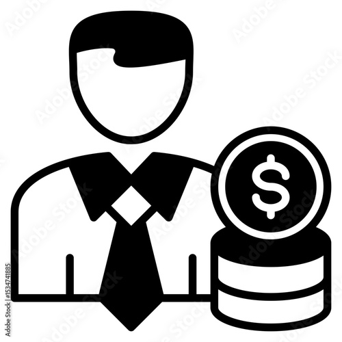 Investor outline mixed icon