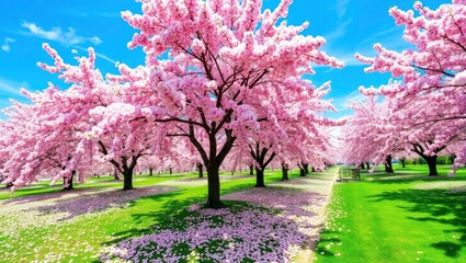 Poster encadré  blooming cherry tree  © dewi