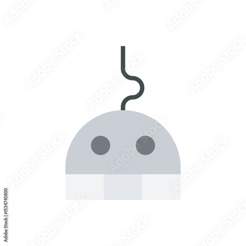 Minimal robot head icon. Cute robotic face with antenna, ideal for AI, bot, or chatbot interface visuals.