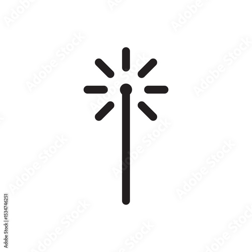 Magic wand tool icon. Icon of sparkle wand, perfect for design tools or digital image editing UI.