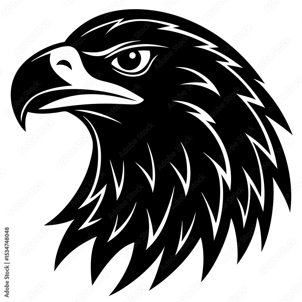 Fototapeta premium eagle head vector illustration