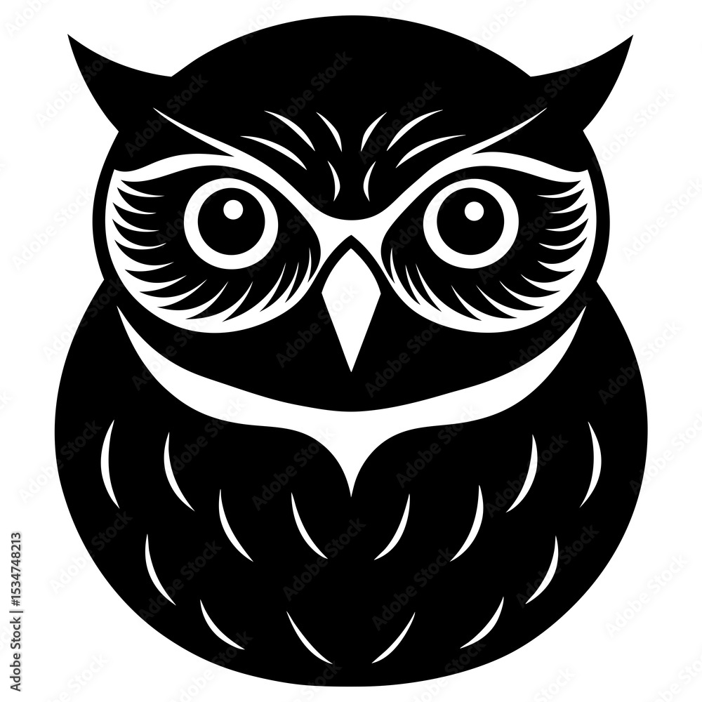 Obraz premium owl on white background