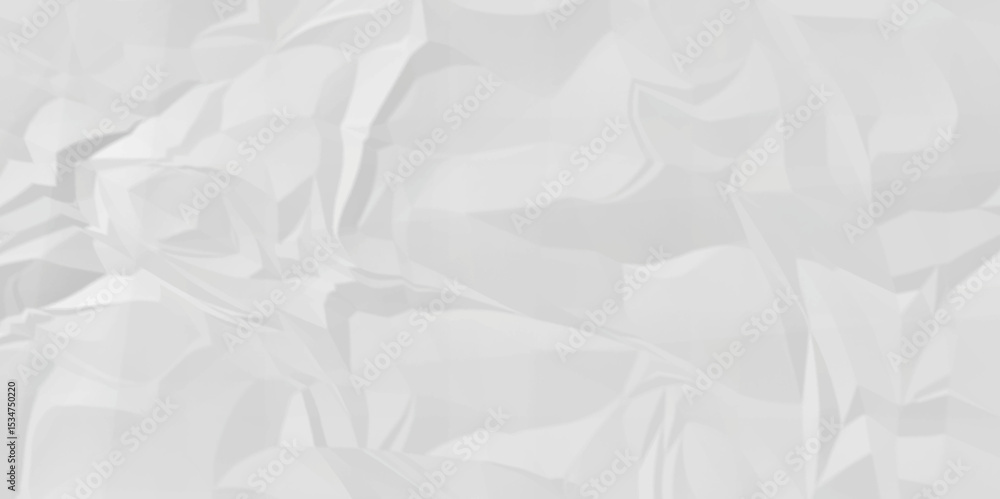 Fototapeta premium White abstract crumple obsolete billboard rumple. wrinkle ripped creased white crumple aged closeup craft document grunge recycling paper background. 