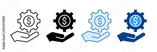 Financial Management Icon Set Multiple Style Collection
