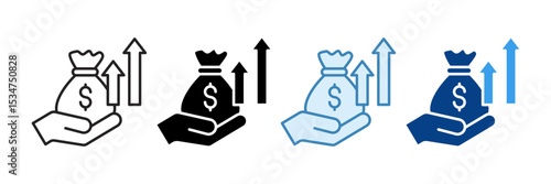 Financial Investment Icon Set Multiple Style Collection