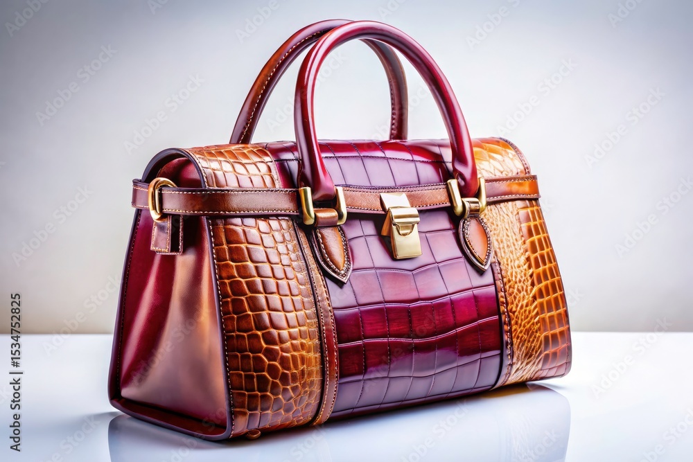 Elegant Leather Handbag Display: High-Resolution Photography, Luxury Purse, Designer Bag, Fashion Accessory Elegant Leather Handbag Display: High-Resolution Photography, Luxury Purse, Designer Bag, Fashion Accessory