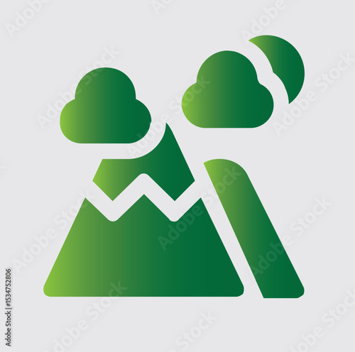 MOUNTAIN icons and logos about nature and its surroundings