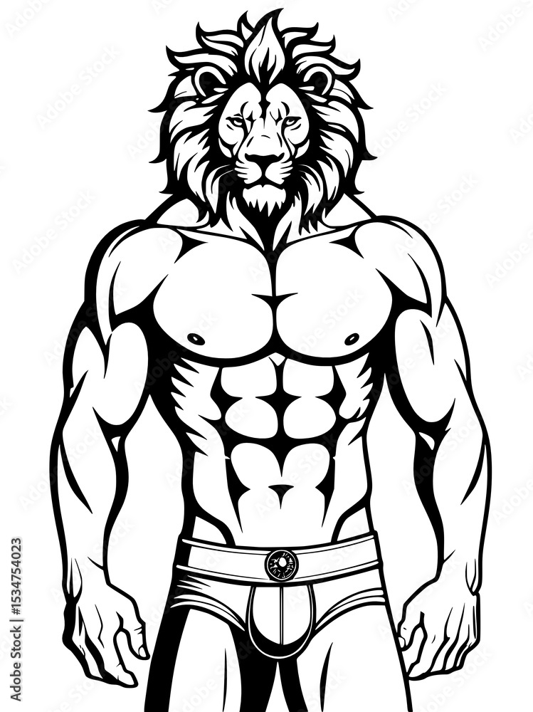 Fototapeta premium strong man. muscular strong body