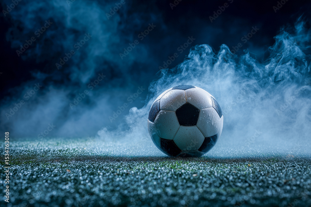 Fototapeta premium intense football match anticipation concept