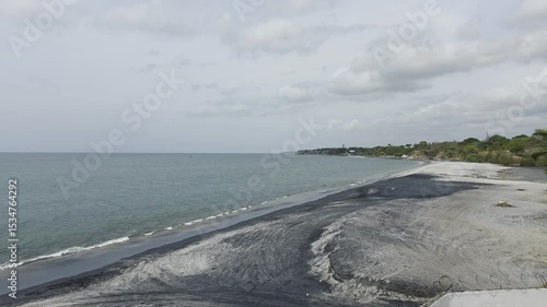 Tranquil beach scene in Coronado beach located in the pacific coast of Panama.