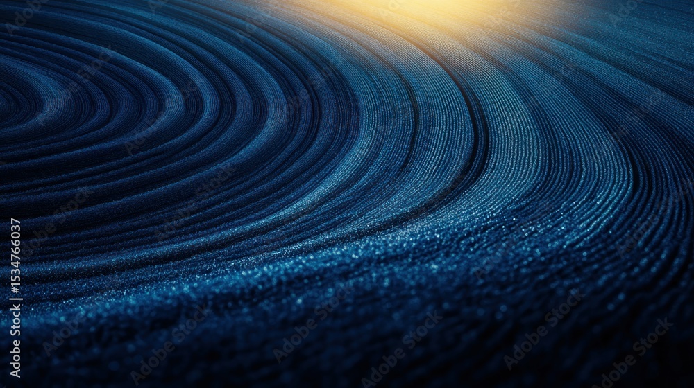 Obraz premium Abstract dark blue concentric circles, textured surface