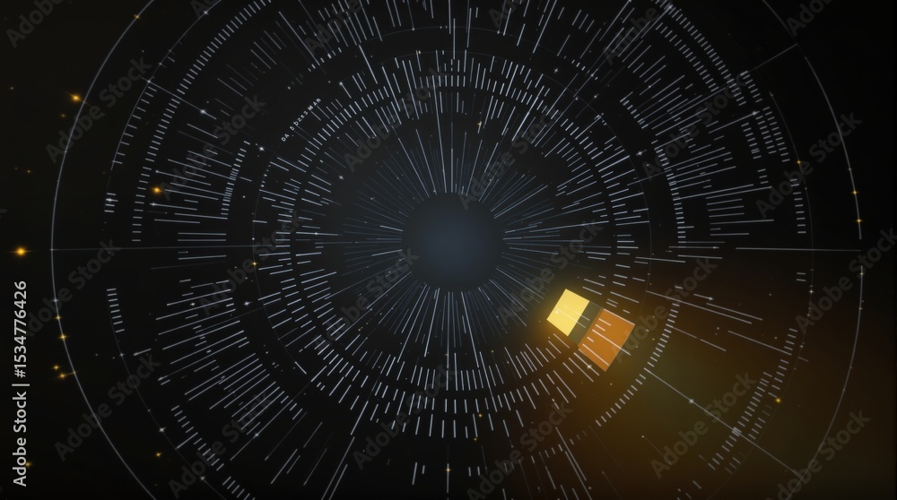 Fototapeta premium Abstract Technology Circular Data Visualization