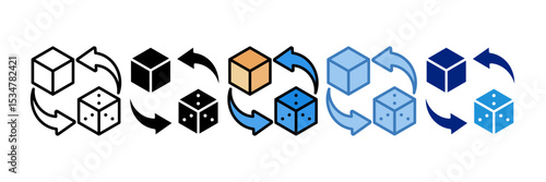 Digital Twins Icon Element For Design
