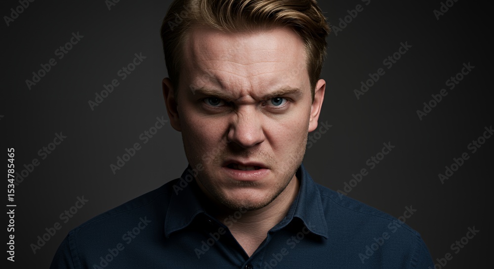 Angry Man Portrait: A Study in Human Emotion Angry Man Portrait: A Study in Human Emotion
