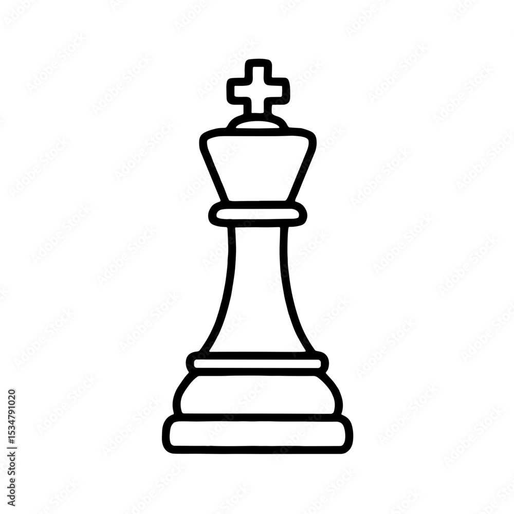 Chess king icon — symbolizes strategy, leadership, and business planning Chess king icon — symbolizes strategy, leadership, and business planning