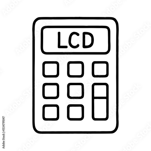 Calculator icon with LCD — represents finance, calculation, and accounting