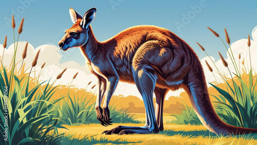 kangaroo in the grass