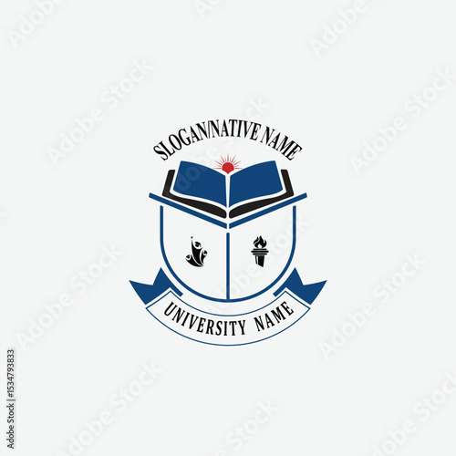 3045 educational logo school college university learning institute book academy organization [Converted]