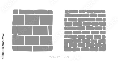 Wall Pattern with Brick Design Vector Illustration