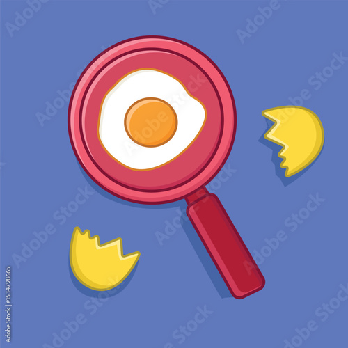 illustration of cooking eggs
