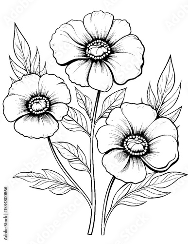 Wallpaper Mural Black and white color pages Torontodigital.ca
