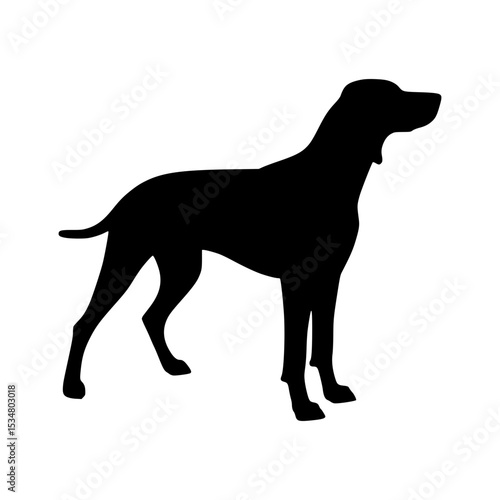 Silhouette Great Dane Dog Vector Graphic