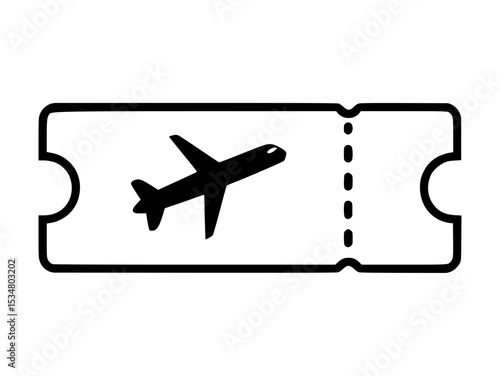 Airline Ticket Icon - Airplane & Travel